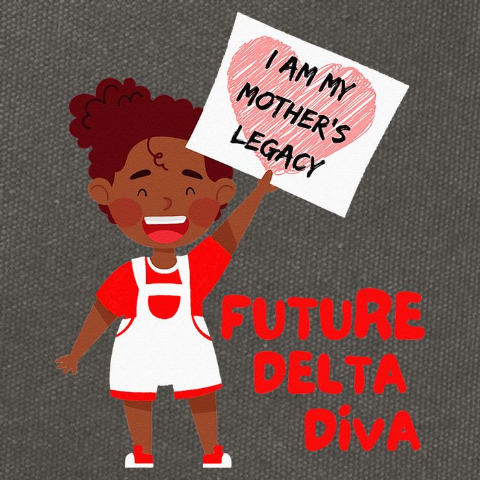 Future Delta Diva Black Sorority 1913 Cotton Canvas Backpack