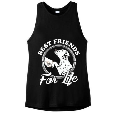 Funny Dalmatian Design Best Friends Dalmation Lovers Ladies PosiCharge Tri-Blend Wicking Tank