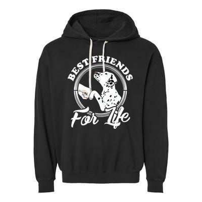 Funny Dalmatian Design Best Friends Dalmation Lovers Garment-Dyed Fleece Hoodie