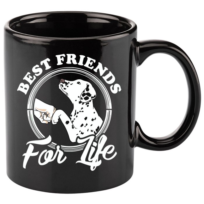 Funny Dalmatian Design Best Friends Dalmation Lovers 11oz C Handle Ceramic Mug
