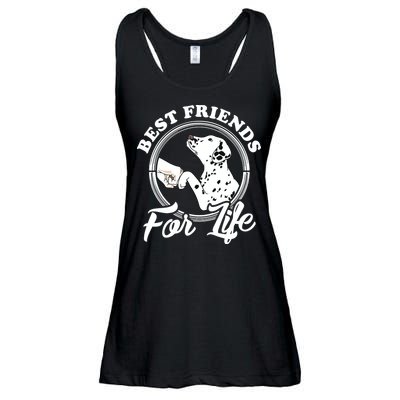 Funny Dalmatian Design Best Friends Dalmation Lovers Ladies Essential Flowy Tank