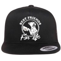 Funny Dalmatian Design Best Friends Dalmation Lovers Flat Bill Trucker Hat