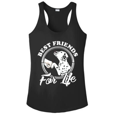 Funny Dalmatian Design Best Friends Dalmation Lovers Ladies PosiCharge Competitor Racerback Tank