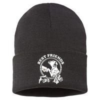 Funny Dalmatian Design Best Friends Dalmation Lovers Sustainable Knit Beanie