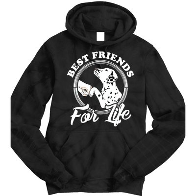 Funny Dalmatian Design Best Friends Dalmation Lovers Tie Dye Hoodie