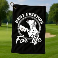 Funny Dalmatian Design Best Friends Dalmation Lovers Golf Towel