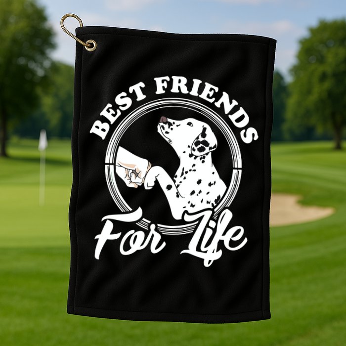 Funny Dalmatian Design Best Friends Dalmation Lovers Golf Towel