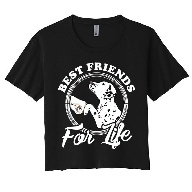 Funny Dalmatian Design Best Friends Dalmation Lovers Crop Top
