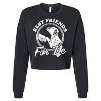 Funny Dalmatian Design Best Friends Dalmation Lovers Cropped Pullover Crew