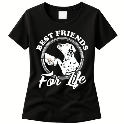 Funny Dalmatian Design Best Friends Dalmation Lovers Womens T-Shirt