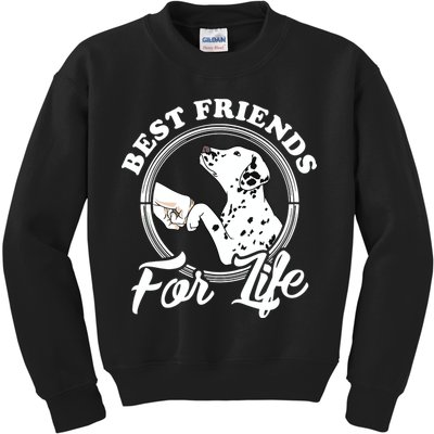 Funny Dalmatian Design Best Friends Dalmation Lovers Kids Sweatshirt