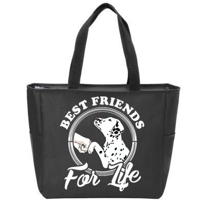 Funny Dalmatian Design Best Friends Dalmation Lovers Zip Tote Bag