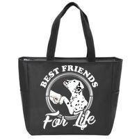 Funny Dalmatian Design Best Friends Dalmation Lovers Zip Tote Bag
