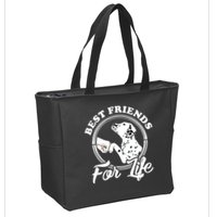 Funny Dalmatian Design Best Friends Dalmation Lovers Zip Tote Bag