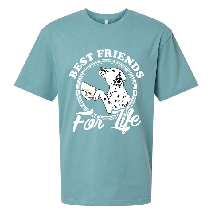Funny Dalmatian Design Best Friends Dalmation Lovers Sueded Cloud Jersey T-Shirt