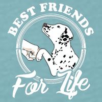 Funny Dalmatian Design Best Friends Dalmation Lovers Sueded Cloud Jersey T-Shirt