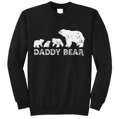 Fathers Day Daddy Bear With 3 Three Cubs Dad Father Papa Sweatshirt