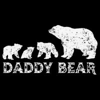 Fathers Day Daddy Bear With 3 Three Cubs Dad Father Papa 7-Panel Snapback Hat