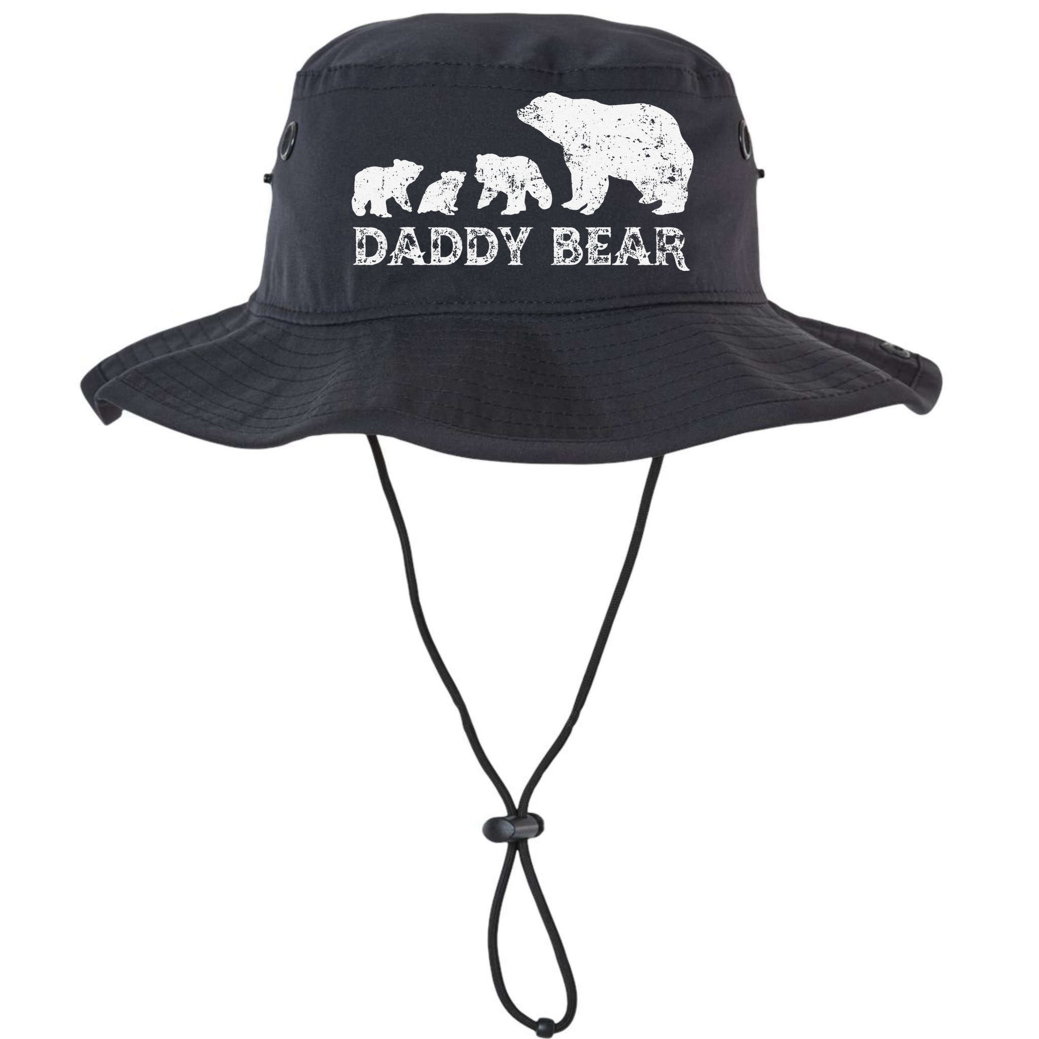 Fathers Day Daddy Bear With 3 Three Cubs Dad Father Papa Bucket Hat