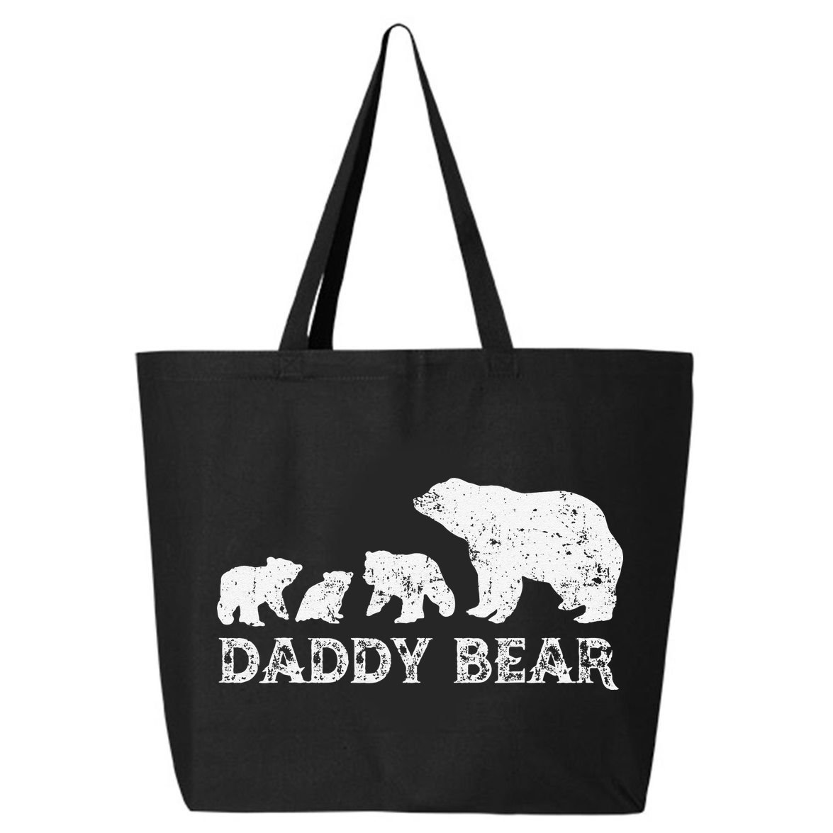 Fathers Day Daddy Bear With 3 Three Cubs Dad Father Papa 25L Jumbo Tote