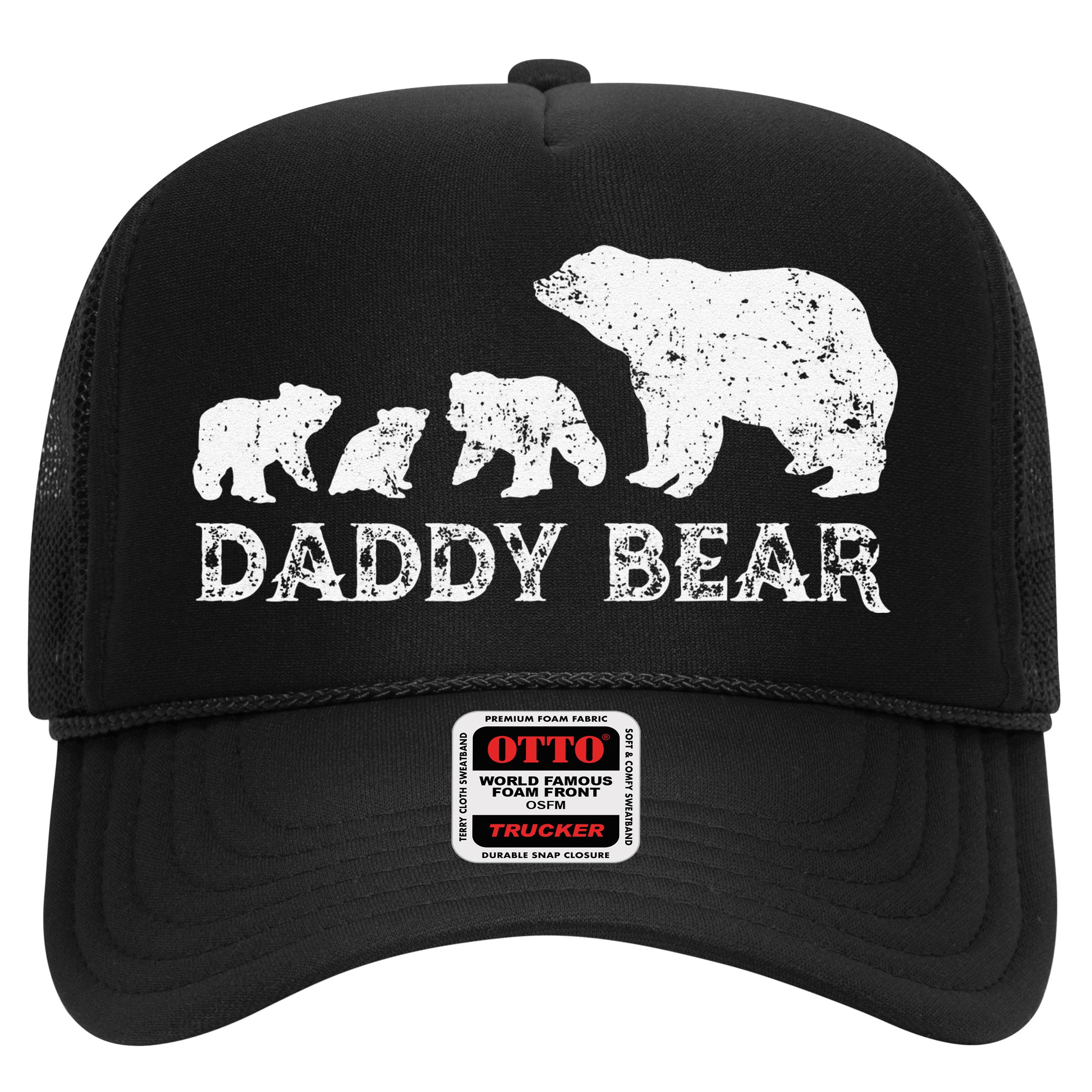 Fathers Day Daddy Bear With 3 Three Cubs Dad Father Papa Hat