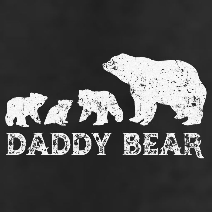 Fathers Day Daddy Bear With 3 Three Cubs Dad Father Papa Hat