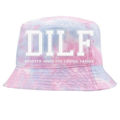 Fathers Day Devoted Loving Father Dad Tie-Dyed Bucket Hat