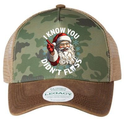 Funny Dentist Dental I Know You DidnT Floss Christmas Santa Legacy Tie Dye Trucker Hat