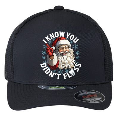 Funny Dentist Dental I Know You DidnT Floss Christmas Santa Flexfit Unipanel Trucker Cap