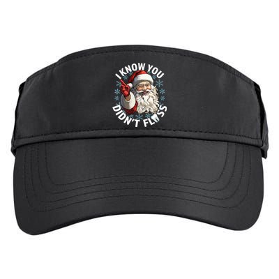 Funny Dentist Dental I Know You DidnT Floss Christmas Santa Adult Drive Performance Visor