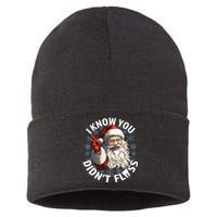 Funny Dentist Dental I Know You DidnT Floss Christmas Santa Sustainable Knit Beanie