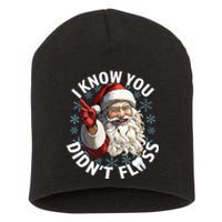 Funny Dentist Dental I Know You DidnT Floss Christmas Santa Short Acrylic Beanie