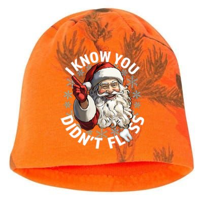 Funny Dentist Dental I Know You DidnT Floss Christmas Santa Kati - Camo Knit Beanie