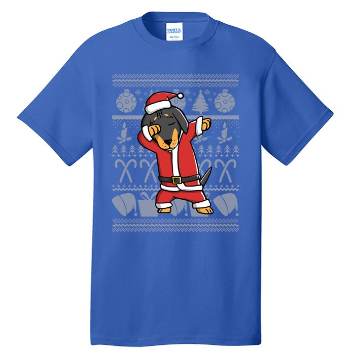 Funny Dachshund Dabbing Dog Dab Ugly Christmas Cute Gift Tall T-Shirt