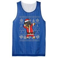 Funny Dachshund Dabbing Dog Dab Ugly Christmas Cute Gift Mesh Reversible Basketball Jersey Tank