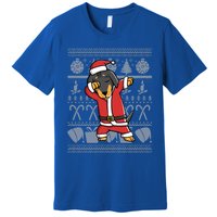 Funny Dachshund Dabbing Dog Dab Ugly Christmas Cute Gift Premium T-Shirt