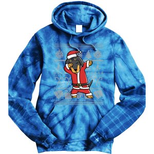 Funny Dachshund Dabbing Dog Dab Ugly Christmas Cute Gift Tie Dye Hoodie