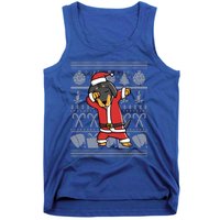 Funny Dachshund Dabbing Dog Dab Ugly Christmas Cute Gift Tank Top