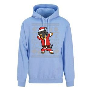 Funny Dachshund Dabbing Dog Dab Ugly Christmas Cute Gift Unisex Surf Hoodie