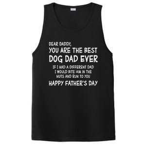 Funny Dear Daddy You Are The Best Dog Dad Ever Fathers Day Quote PosiCharge Competitor Tank