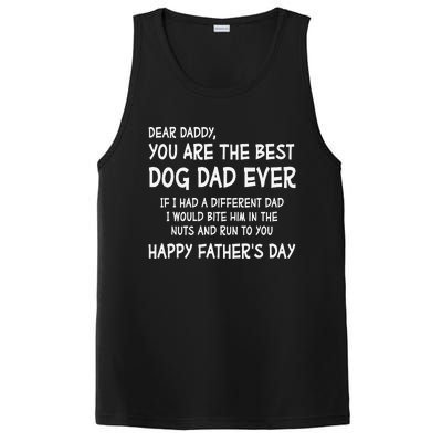 Funny Dear Daddy You Are The Best Dog Dad Ever Fathers Day Quote PosiCharge Competitor Tank