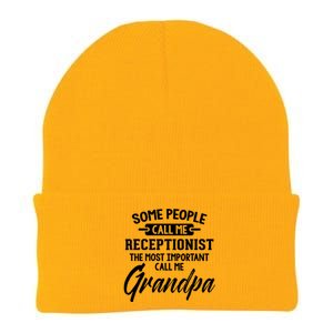 Fathers Day Design Receptionist Grandpa Gift Knit Cap Winter Beanie