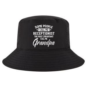 Fathers Day Design Receptionist Grandpa Gift Cool Comfort Performance Bucket Hat