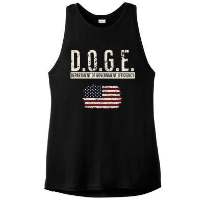 Funny Doge Department Of Government Efficiency . D.O.G.E. Ladies PosiCharge Tri-Blend Wicking Tank