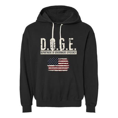 Funny Doge Department Of Government Efficiency . D.O.G.E. Garment-Dyed Fleece Hoodie