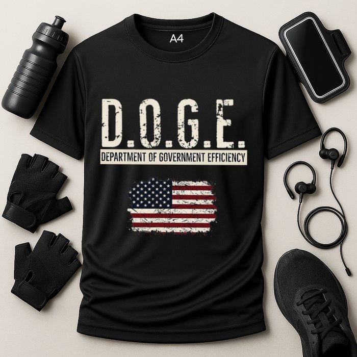 Funny Doge Department Of Government Efficiency . D.O.G.E. Cooling Performance Crew T-Shirt