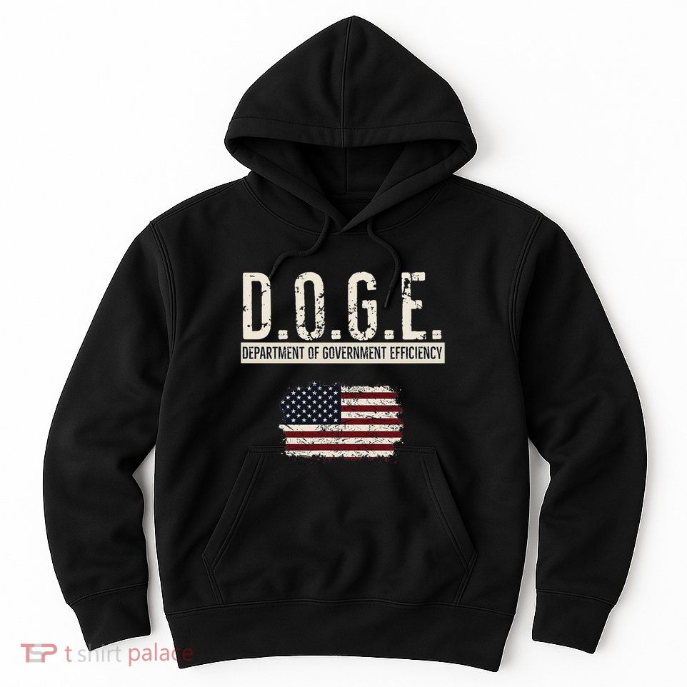 Funny Doge Department Of Government Efficiency . D.O.G.E. Hoodie