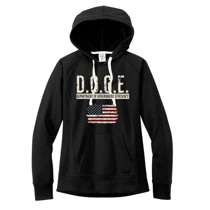 Funny Doge Department Of Government Efficiency . D.O.G.E. Women's Fleece Hoodie