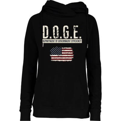 Funny Doge Department Of Government Efficiency . D.O.G.E. Womens Funnel Neck Pullover Hood