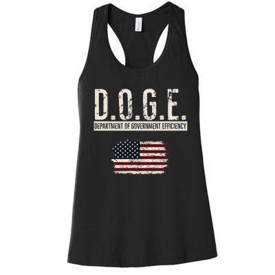 Funny Doge Department Of Government Efficiency . D.O.G.E. Women's Racerback Tank